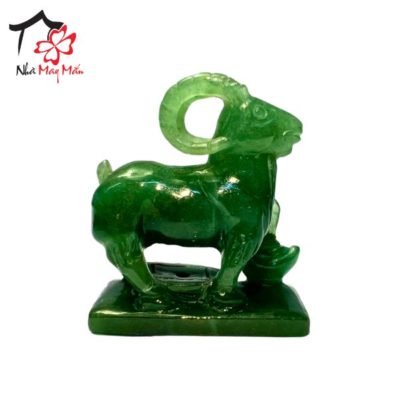 Precious stone statue in the shape of a goat