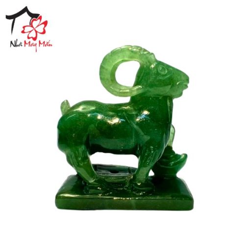 Precious stone statue of a goat