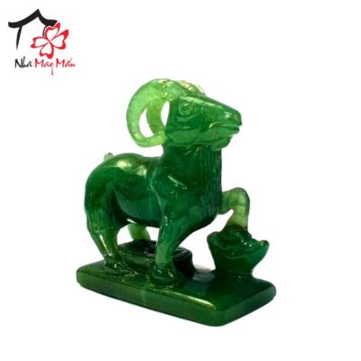 Precious stone statue in the shape of a goat