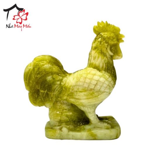 Semi-precious stone statue of a rooster