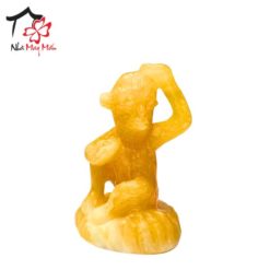 Semi-precious stone monkey statue