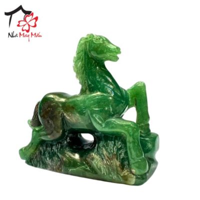 Precious stone statue of a horse