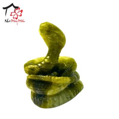 Precious stone snake sculpture