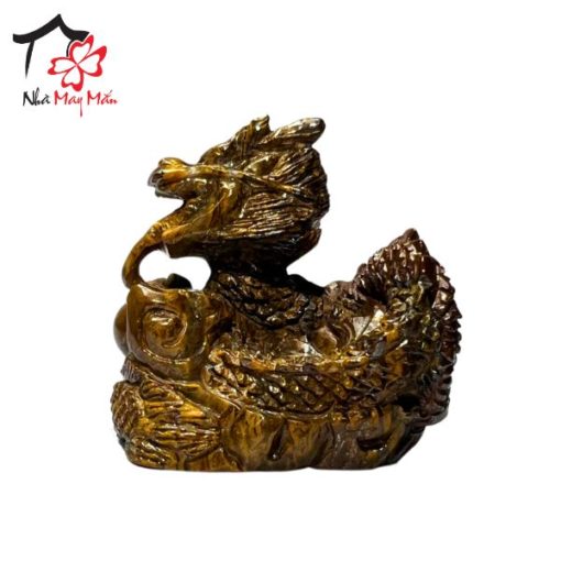 Statue en pierre d'un dragon précieux