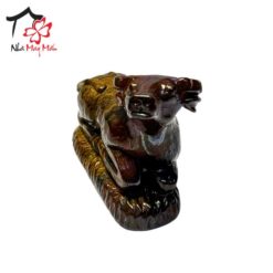 Precious stone buffalo statue