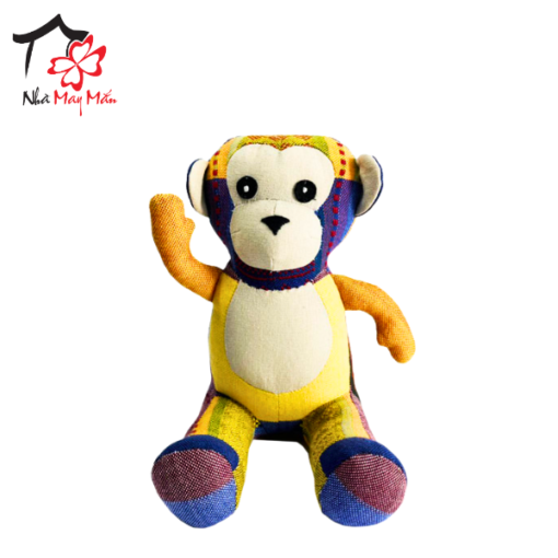 Brocade Stuffed Monkey Toy