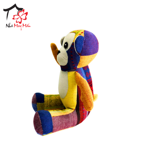 Brocade Stuffed Monkey Toy