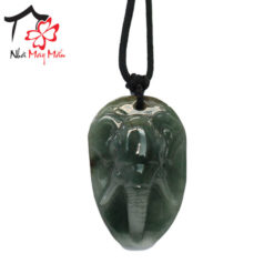 Elephant Head-shaped Stone Pendant