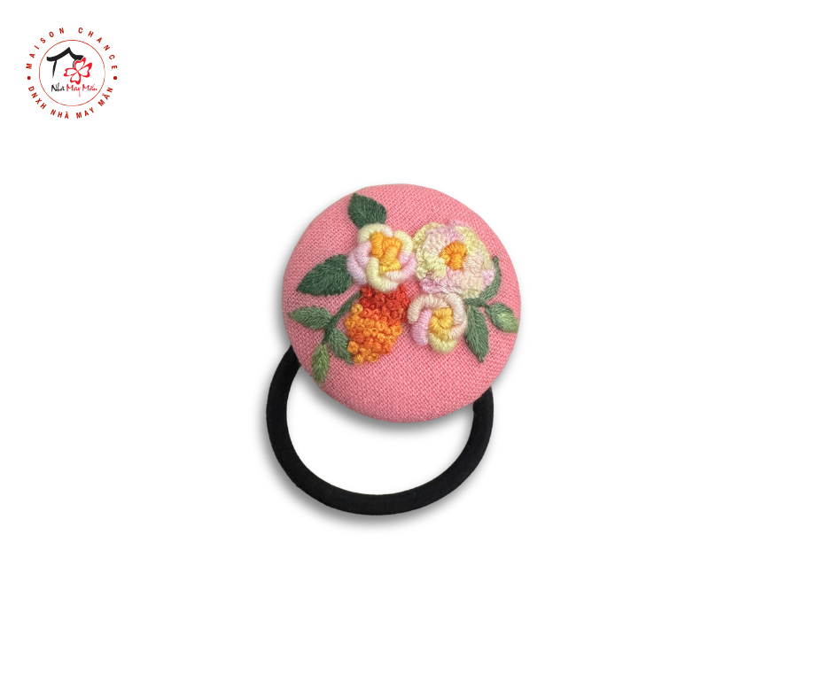 Buộc tóc thêu tay 05