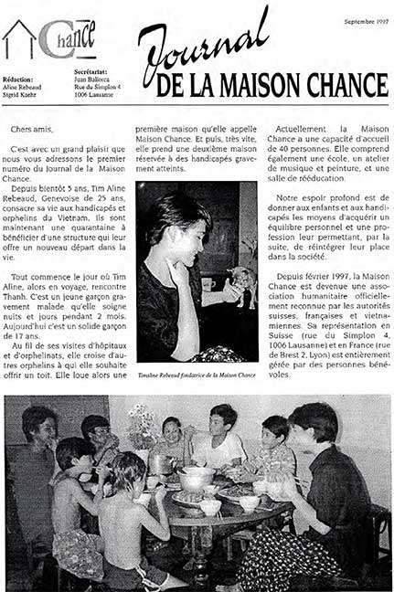 journal de Maison Chance Suisse